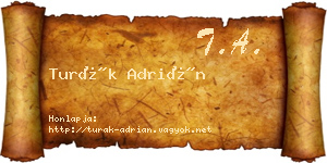 Turák Adrián névjegykártya